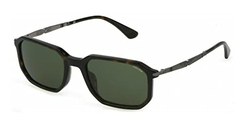 Police Herren Splf67 Sonnenbrille, Braun, Hochglanz (Shiny Dark Havana), 55 von Police