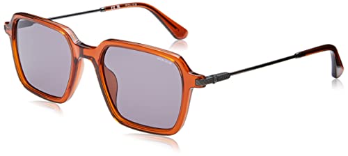 Police Herren Spll10 Sonnenbrille, Glänzend Transp.braun, 52 von Police