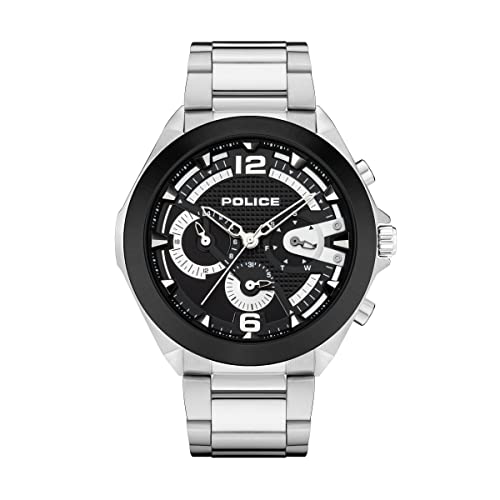 Police Unisex-Erwachsene Analog Quarz Uhr mit Edelstahl Armband PEWJK2108741 von Police