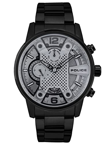 Police Herren. Analog Quarz Uhr mit Edelstahl Armband PEWJK2203304 von Police