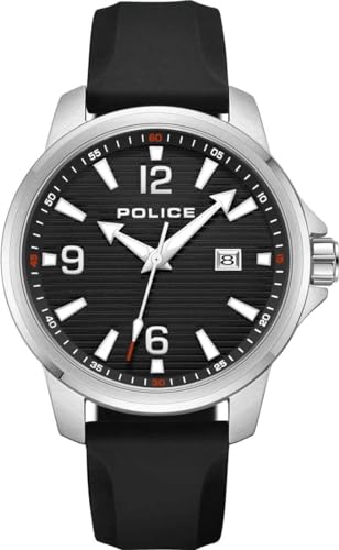 Police Herren Analog Quarz Uhr mit Silikon Armband PEWJN0020903 von Police