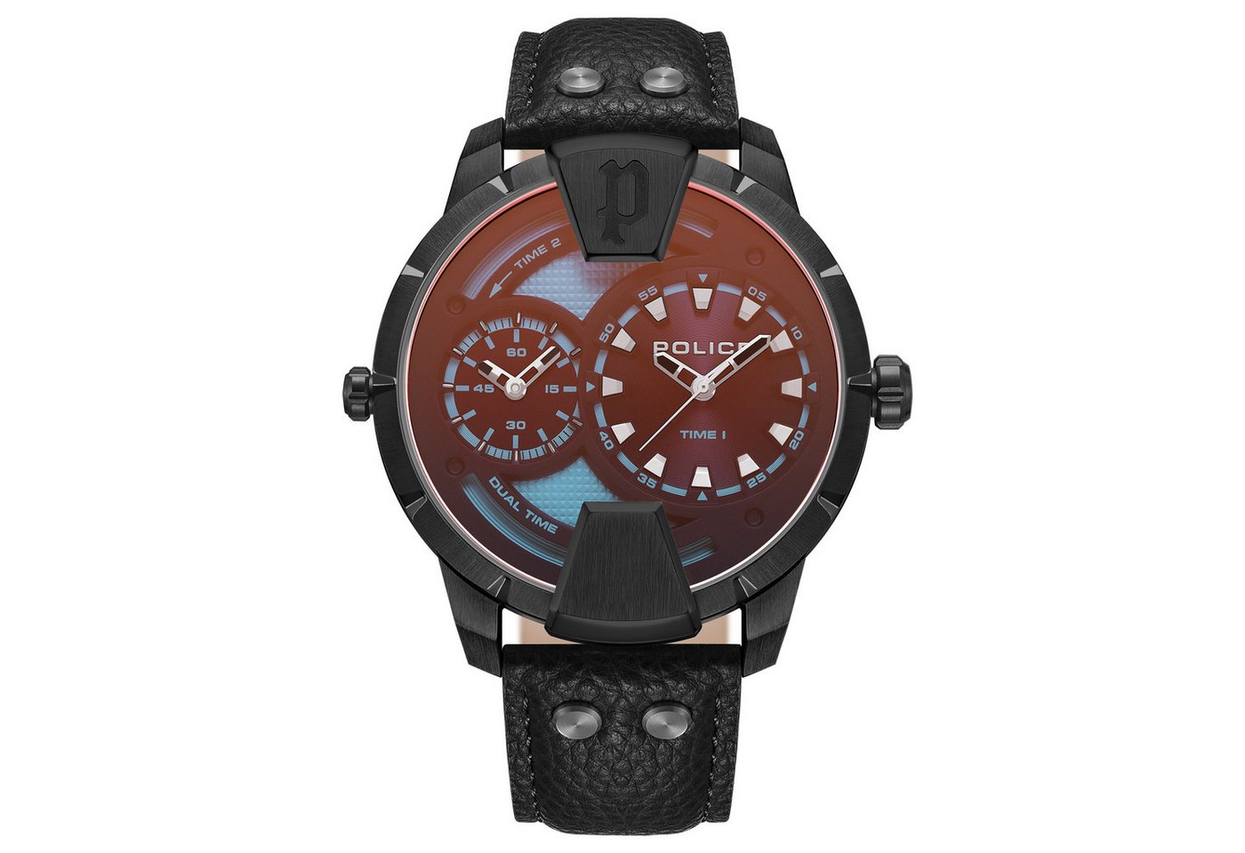 Police Quarzuhr Huntley Dualzeit Schwarz von Police