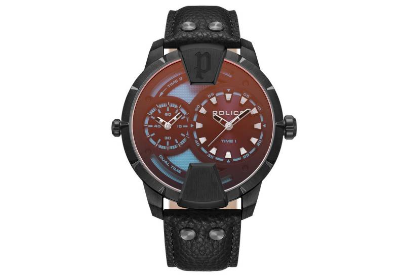 Police Quarzuhr Huntley Dualzeit Schwarz von Police