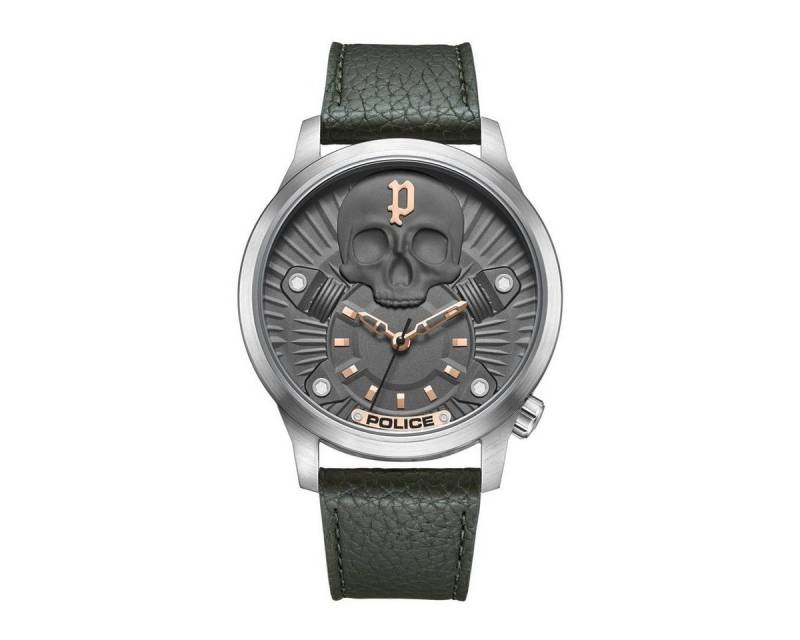 Police Quarzuhr Police Herren Uhr PEWJA2227703 Leder grün, Quarz, (1-tlg) von Police