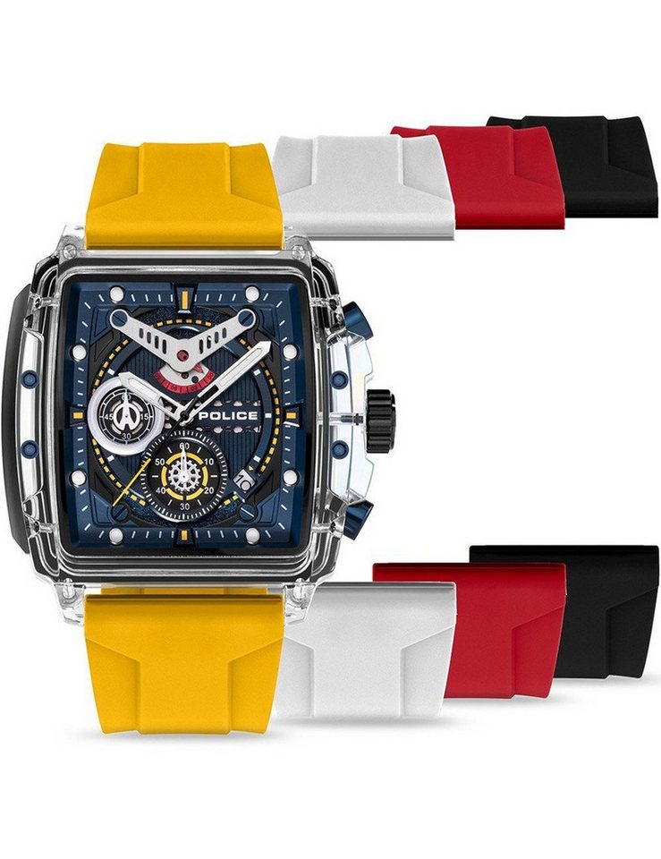 Police Quarzuhr Police PEWGO0052402-SET Herrenuhr Clout Set Chrono 43mm 3ATM Police PEWGO0052402-SET Herrenuhr Clout Set Chrono 43mm 3ATM von Police