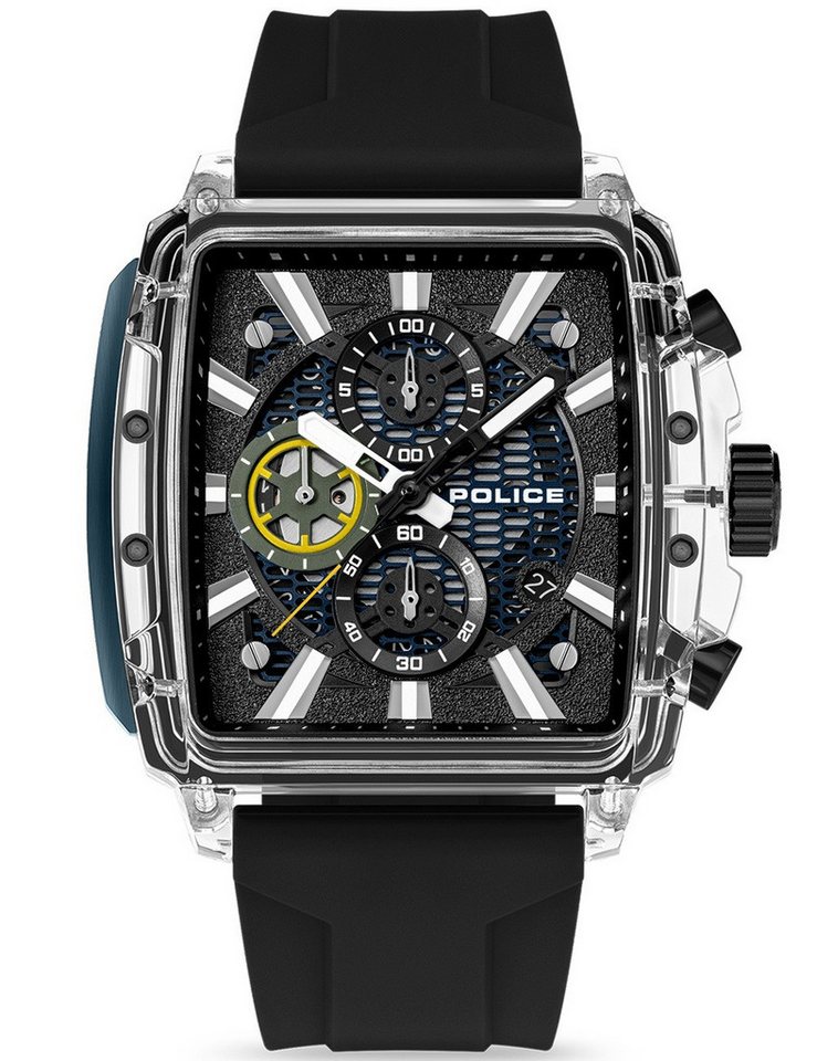 Police Quarzuhr Police PEWGO00776X0 Herrenuhr Clout Set Chrono Limited Edition 43mm 3A Police PEWGO00776X0 Herrenuhr Clout Set Chrono Limited Edition 43mm 3ATM von Police