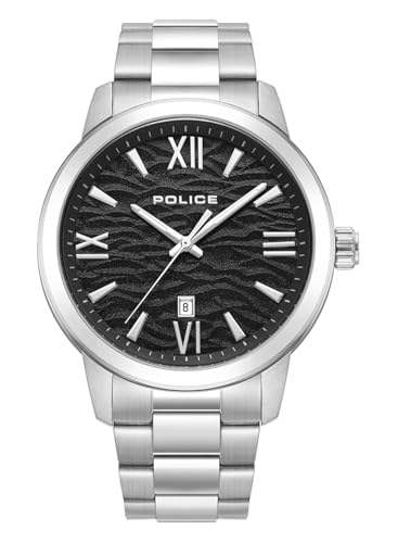 Police RAHO PEWJH0004904 Herrenuhr, Silber, Schwarz, Schwarz, Schwarz von Police