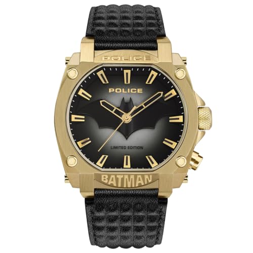 Police Armbanduhr Batman Limited Edition Schwarz/Goldfarben PEWGD0022602 von Police