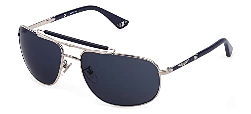 Police SPLD44 Brille, Shiny Palladium W/Blue Parts 62 für Herren von Police