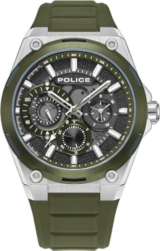 Police Herren Analog Quarz Uhr mit Silikon Armband PEWJQ2203242 von Police