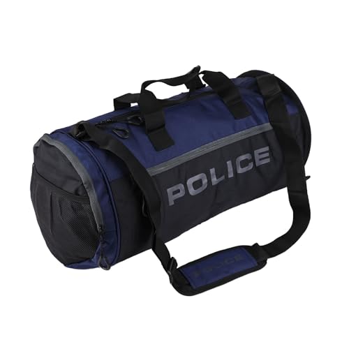 Police Sporttasche für Damen und Herren, Sporttasche mit Schuhhalter, Duffle Bag Schwarz und Blau, schwarz und blau, handgepäck von Police