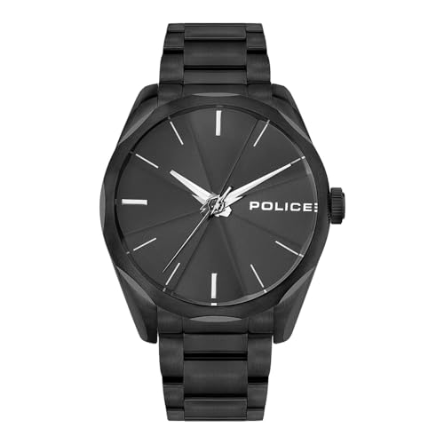 Police Unisex Erwachsene Analog Quarz Uhr mit Edelstahl Armband PL15712JSB.02M von Police