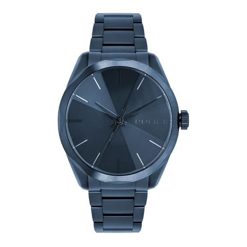 Police Unisex Erwachsene Analog Quarz Uhr mit Edelstahl Armband PL15712JSBL.03M von Police
