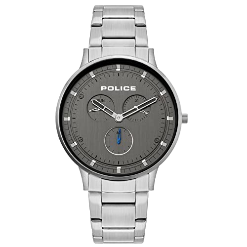 Police Unisex Erwachsene Analog Quarz Uhr mit Edelstahl Armband PL15968JS.39M von Police