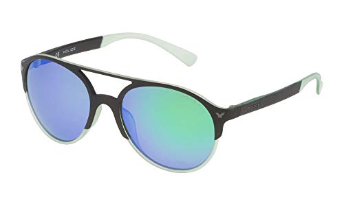 Police Unisex-Erwachsene SPL163556PCV Sonnenbrille, Schwarz (Negro), 55 von Police