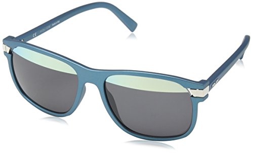 Police Unisex SPL231 Sunglasses, Silber (Semi Matt Met.Full Green Oil), One Size von Police