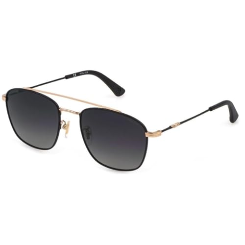 Police Unisex SPL996E Sunglasses, Roségold mit Halbmatten, Schwarzen Parteien, 55 von Police