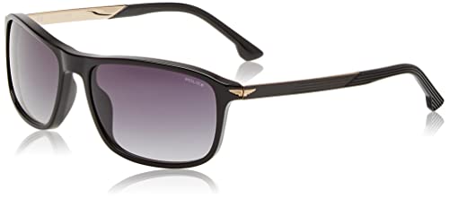 Police Unisex SPLC37 Sunglasses, Schwarz (Shiny Black), 60 von Police