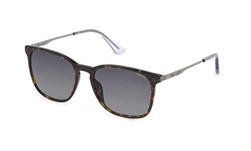 Police Unisex SPLD47 Sunglasses, Glänzendes Dunkles Havanna, 55 von Police