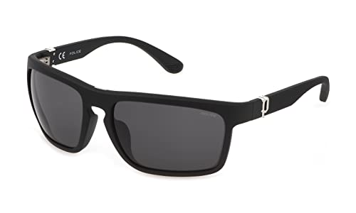 Police Unisex SPLF63 Sunglasses, Matt Black, 63 von Police