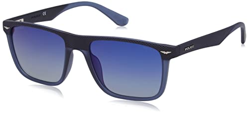 Police Unisex SPLE02 Sunglasses, Matt Blau, 57 von Police