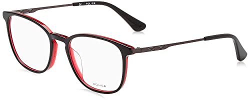 Police Unisex VPLD07 Sunglasses, Red W/Shiny Black Top, 52 von Police