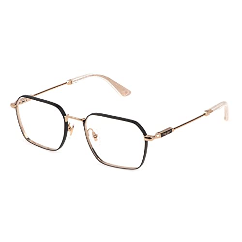 Police VPLF87 Brille, Rose Gold mit Semi Matt Black Parts, 53 für Herren, Rose Gold mit halbmattem schwarzen Teilen von Police