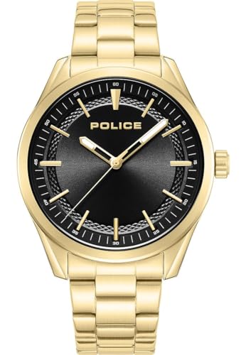 Police Herren Analog Quarz Uhr mit Edelstahl Armband PEWJG0018202 von Police