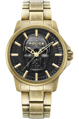 Police Watches mensor Herren Uhr analog Quarzwerk mit Edelstahl Armband PEWJG0024401 von Police