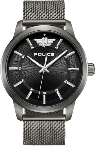 Police Herren Analog Quarz Uhr mit Edelstahl Armband PEWJG0022202 von Police