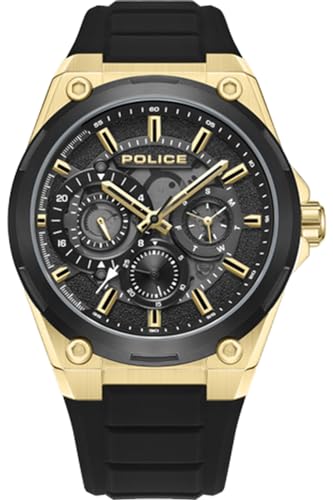 Police Herren Analog Quarz Uhr mit Silikon Armband PEWJQ2203241 von Police