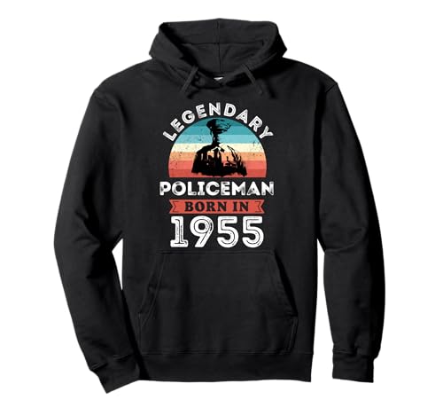 Legendärer Polizist geboren 1955, 70. Geburtstag Herren Pullover Hoodie von Policeman 1955 Legends Gifts for Mens 70th Bday