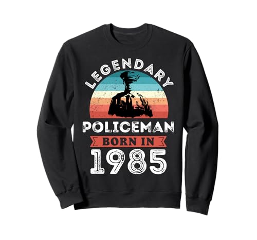 Legendärer Polizist geboren 1985, 40. Geburtstag Herren Sweatshirt von Policeman 1985 Legends Gifts for Mens 40th Bday