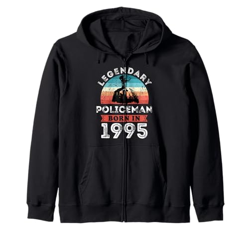 Legendärer Polizist geboren im Jahr 1995, 30. Geburtstag Herren Kapuzenjacke von Policeman 1995 Legends Gifts for Mens 30th Bday