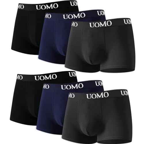 Poligono Boxershorts Herren Baumwolle 6er Pack, Unterhosen Herren Retroshorts mit Stretch Weiche Atmungsaktiv Allergiefrei (3XL, Mehrfarbig) von Poligono