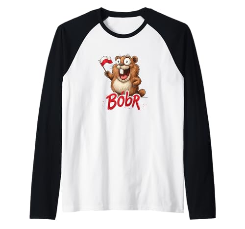 Lachender Biber Bóbr Kostüm für Erwachsene und Kinder Raglan von Polish Bóbr Outfit