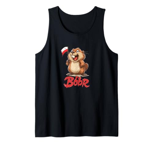 Schöner Biber mit Polen-Flagge für Bóbr Erwachsene und Kinder Tank Top von Polish Bóbr Outfit