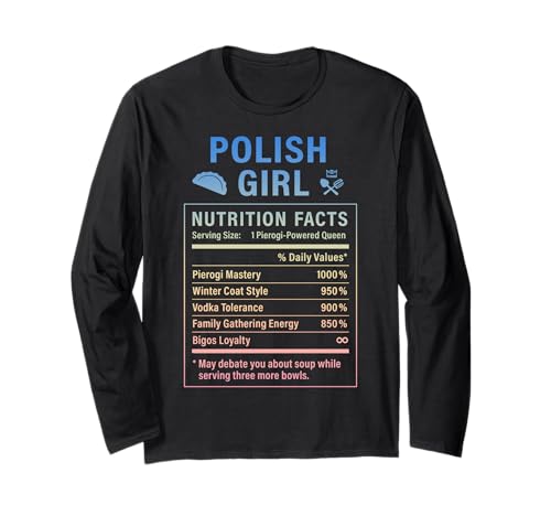 Lustiges polnisches Mädchen, stolze Frauen mit polnischen Wurzeln Langarmshirt Lustiges polnisches Mädchen, stolze Frauen mit polnischen Wurzeln Langarmshirt von Polish Culture Gifts for Polish Women