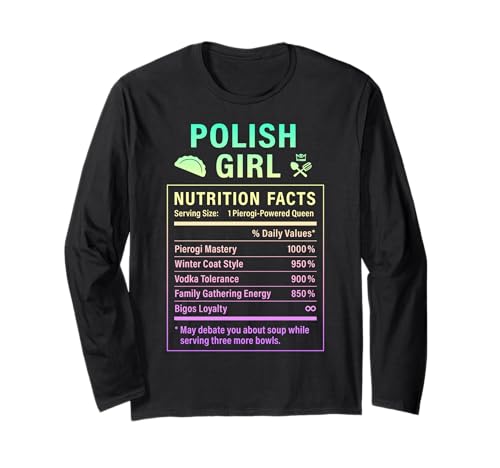 Lustiges polnisches Mädchen, stolze Frauen mit polnischen Wurzeln Langarmshirt Lustiges polnisches Mädchen, stolze Frauen mit polnischen Wurzeln Langarmshirt von Polish Culture Gifts for Polish Women