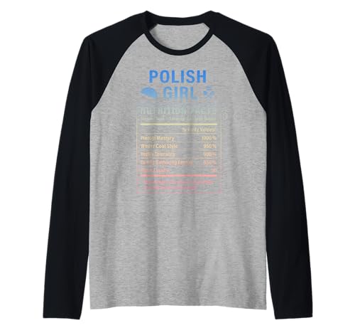 Lustiges polnisches Mädchen, stolze Frauen mit polnischen Wurzeln Raglan Lustiges polnisches Mädchen, stolze Frauen mit polnischen Wurzeln Raglan von Polish Culture Gifts for Polish Women