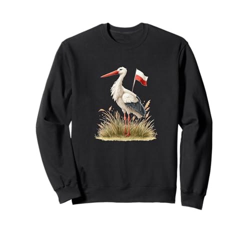 Erstaunlicher Storch in Polen-Farben für Erwachsene und Kinder Sweatshirt von Polish Stork Outfit