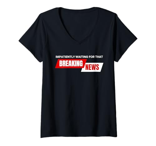 Damen Pro Democracy Graphic, Lustige politische Eilmeldungen, T-Shirt mit V-Ausschnitt Damen Pro Democracy Graphic, Lustige politische Eilmeldungen, T-Shirt mit V-Ausschnitt von Political Humor Breaking News