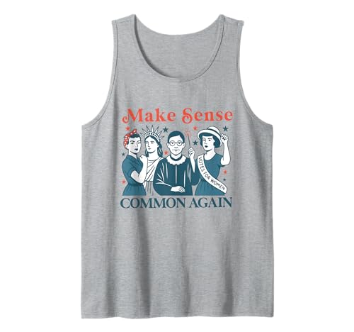 Make Sense Common Again Lustiger Politikspruch Frauen Mädchen Tank Top von Politics democrat republican liberal