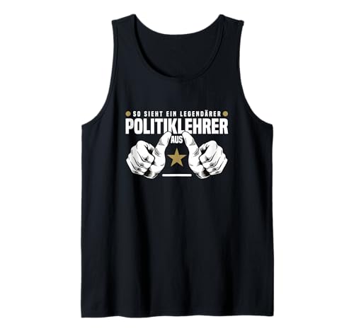 Herren Politiklehrer Lustig Lehrkräfte Must Have Politik Lehrer Tank Top von Politik Lehrer Geschenk & Lehrkräfte Must Have