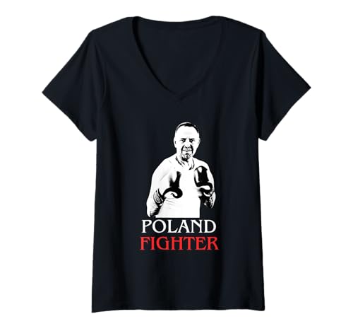 Damen Karol Nawrocki Präsident Polen T-Shirt mit V-Ausschnitt Damen Karol Nawrocki Präsident Polen T-Shirt mit V-Ausschnitt von Politik
