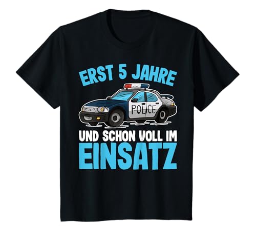 Kinder Erst Fünf Jahre | 5. Geburtstag Jungen Polizei T-Shirt Kinder Erst Fünf Jahre | 5. Geburtstag Jungen Polizei T-Shirt von Polizei Geschenke Zum Kindergeburtstag by 83-Tees