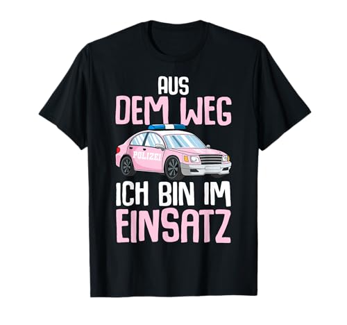 Polizistin Polizei Mädchen Kinder T-Shirt von Polizeiauto Geschenke