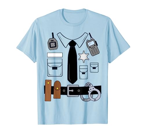 Polizei Kostüm Kinder Uniform Polizist Jungen Polizeibeamter T-Shirt von Polizisten Designs und Kostüme