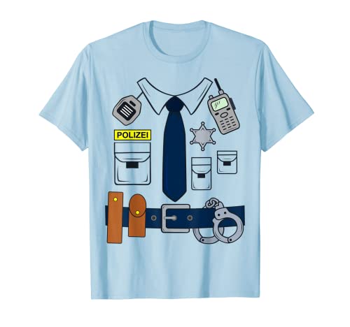 Kinder Kostüm Polizei Uniform Deutschland Polizeiuniform T-Shirt Kinder Kostüm Polizei Uniform Deutschland Polizeiuniform T-Shirt von Polizisten Kostüme und Designs