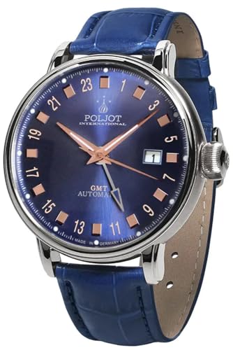 Poljot-International Herren-Armbanduhr Automatik Jaros GMT Blau 34NH.4200114 von Poljot-International